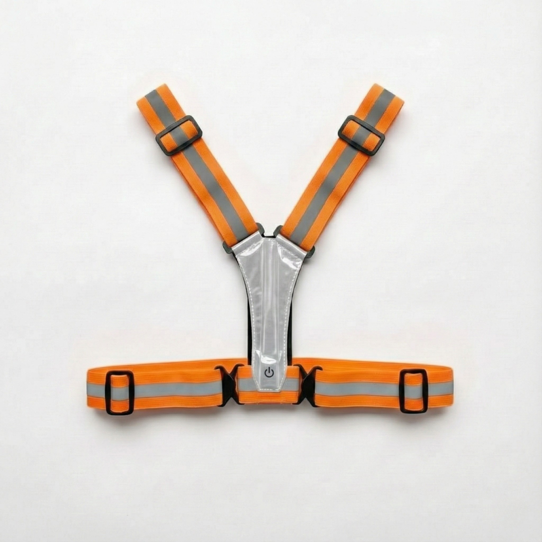 LED-Laufweste reflektierendes Sicherheitsmaterial – Detail Innenansicht | Helvio
