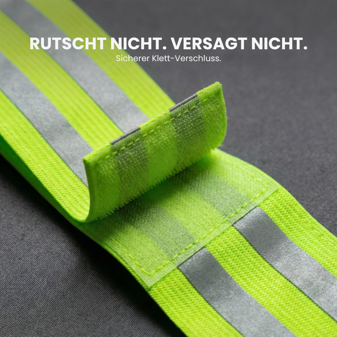Reflektionsband Laufen leicht und komfortabel – Nahaufnahme Material | Helvio